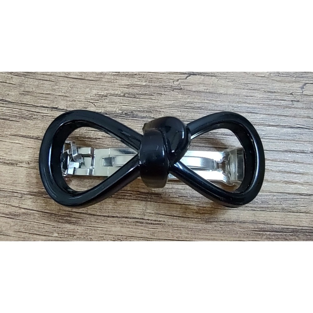 Acrylic Black Bow Barrett Stay Tight French Style  Z32